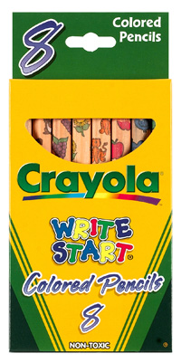 Crayola Colored Pencils, Write Start - 8 pencils