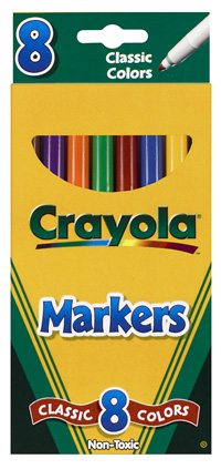 Fine Line Markers, Classic Colors, 8 Count, Crayola.com