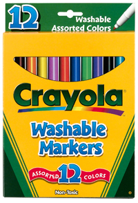 Markers Crayola Washable Markers 12 Assorted Colors 